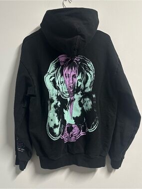 MGK Machine Gun Kelly Tickets To My Downfall Pullover Heavy Knit Hoodie Large